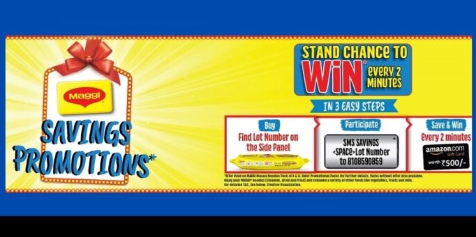 India Desire : Maggi Amazon Gift Voucher Offer- Send A Message & Win Upto Rs. 500 Amazon Pay Gift Voucher 